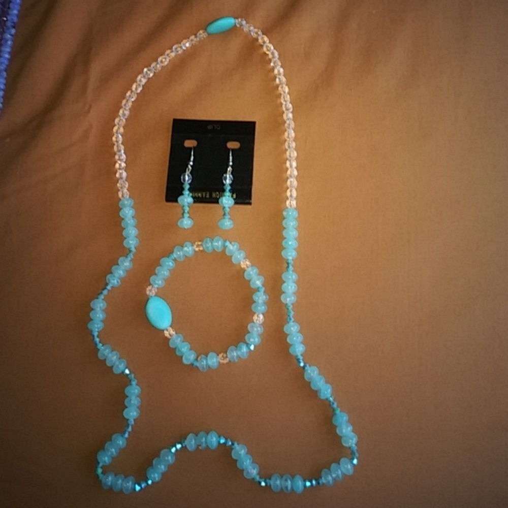 Costume made crystal jewelry